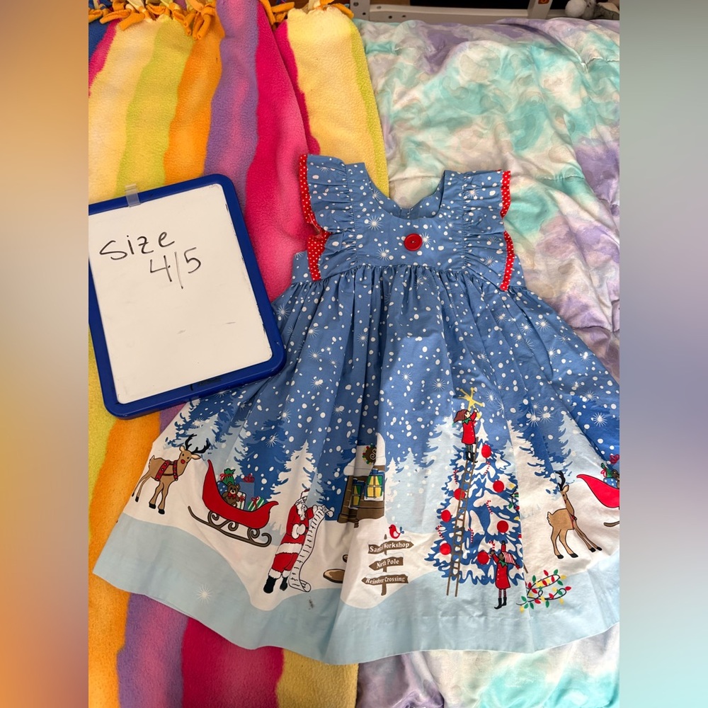 Eleanor Rose Blue Festive Dress